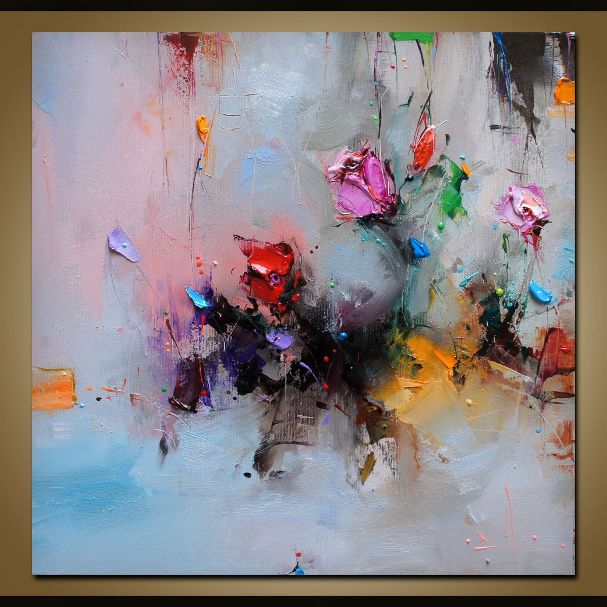 Sunny Flowers By Stanislav Lazarov, 16 X 16, Artwork For Sale On Artfinder