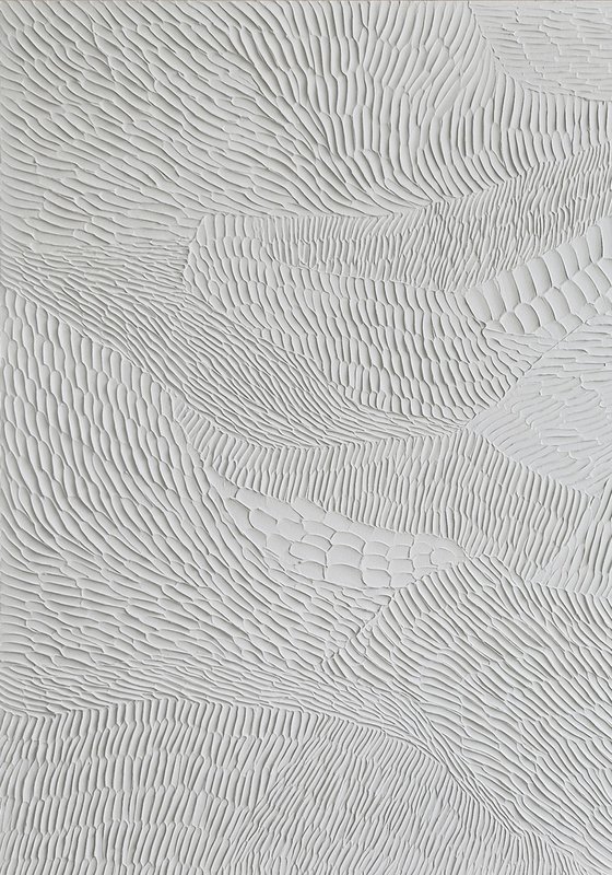 "Fluency 3" High textured abstract art
