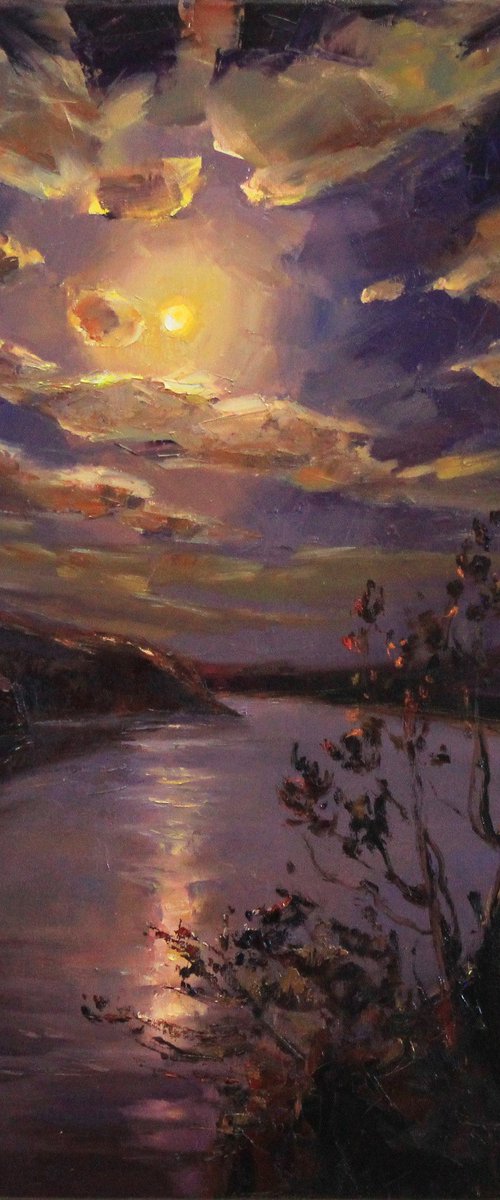 "Moon over the river" by Alisa Onipchenko-Cherniakovska