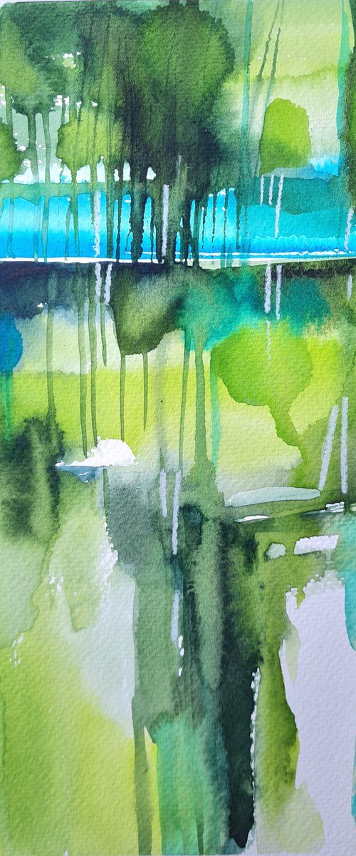 Green shine 24x32cm by Simon Tünde