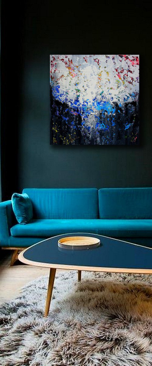 90x90cm. / Abstract painting / Abstract 1146 by Alex Senchenko