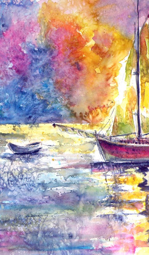 Harbor at morning by Kovács Anna Brigitta