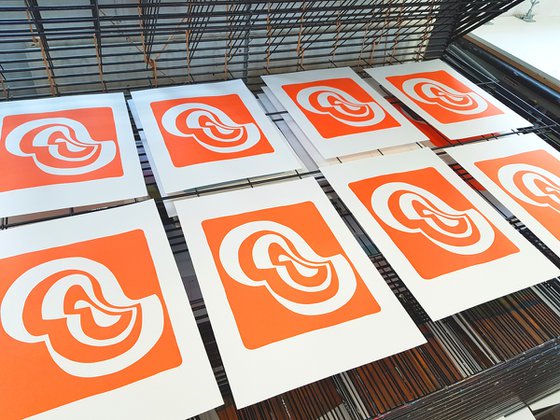 Duck Print II (Mandarin Orange)