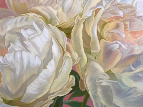 White peonies