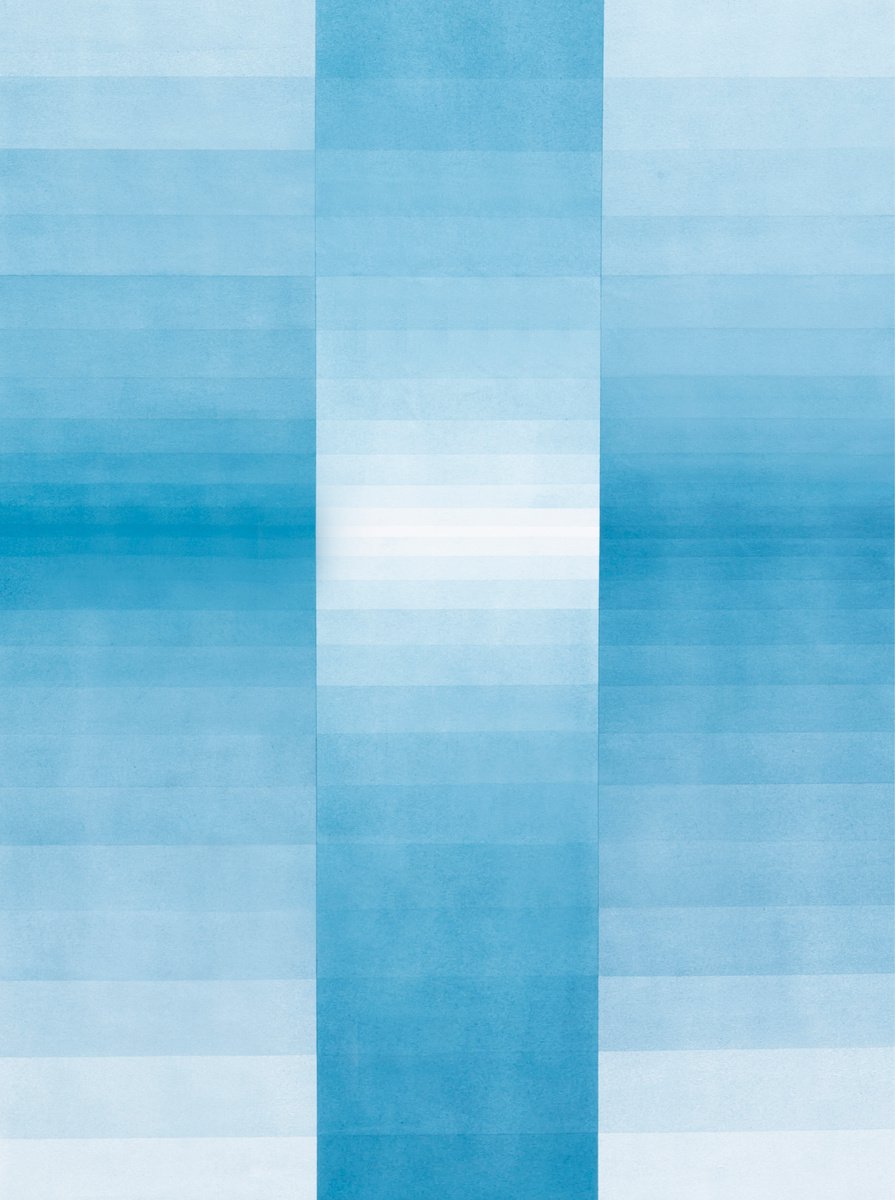 Geometric Abstract Acrylic Painting By Catia Goffinet, 35 X 46, Two Sides 4, Original Artwork