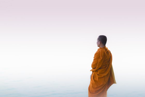 Monk in the mist