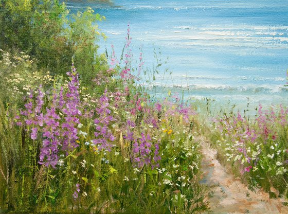 Wildflowers by the Ocean