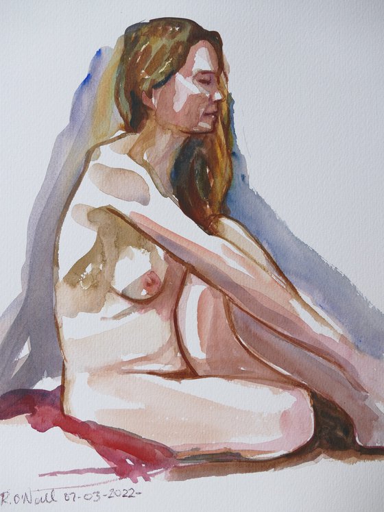 Seated female nude