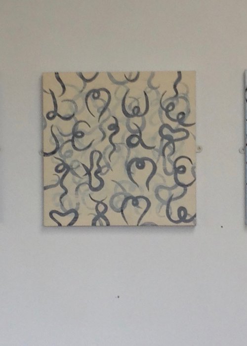 Hairoglyphics Triptych by Julie Parker