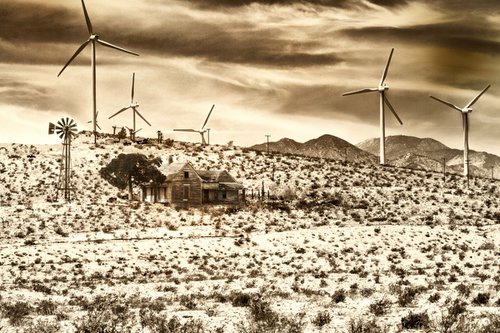 NO PLACE LIKE HOME SEPIA 2 Palm Springs CA by William Dey