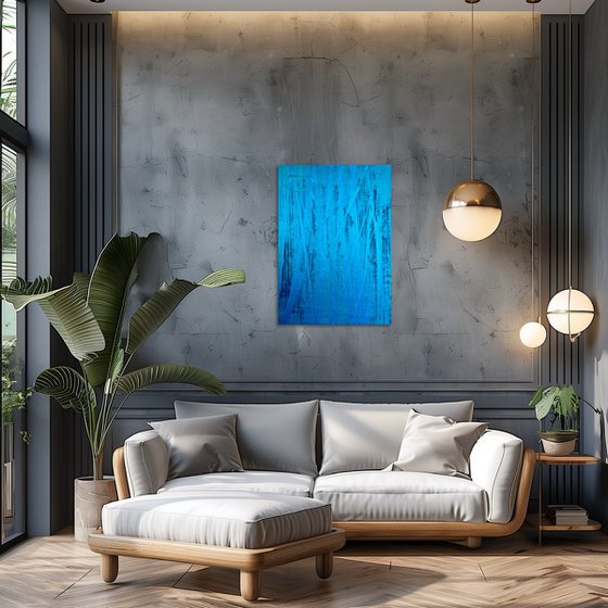 Hand-painted Blue Flow