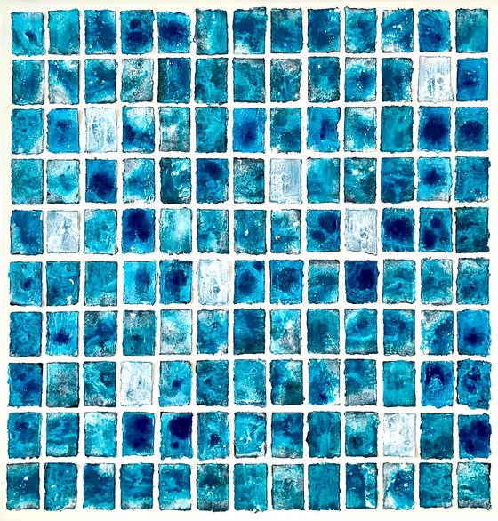 Abstraction blue white No. 2225