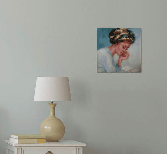 Woman Portrait Reading a Book