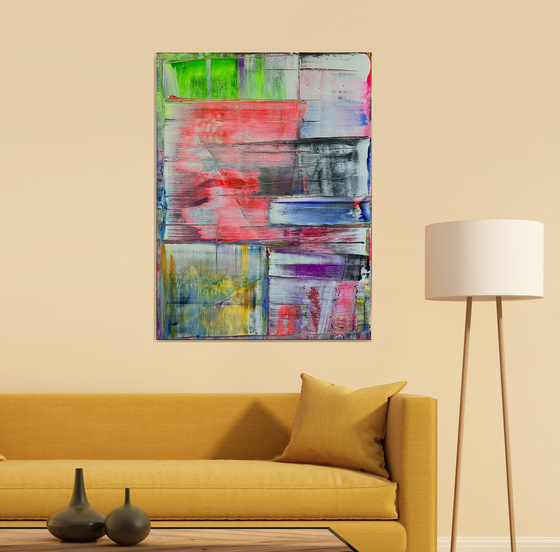 "Easy Does It" - Original PMS Large Abstract Acrylic Painting On Canvas - 30" x 40"