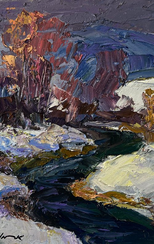 Winter Stream by Boris Serdyuk