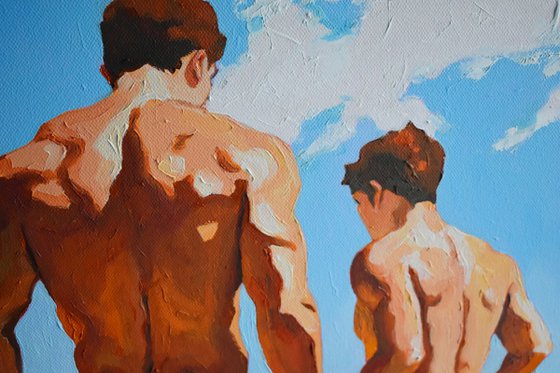 "Coastal Shadows" - Male figure