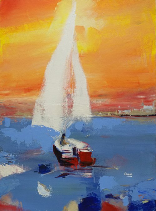 sailboat 2 by Oscar Alvarez Pardo