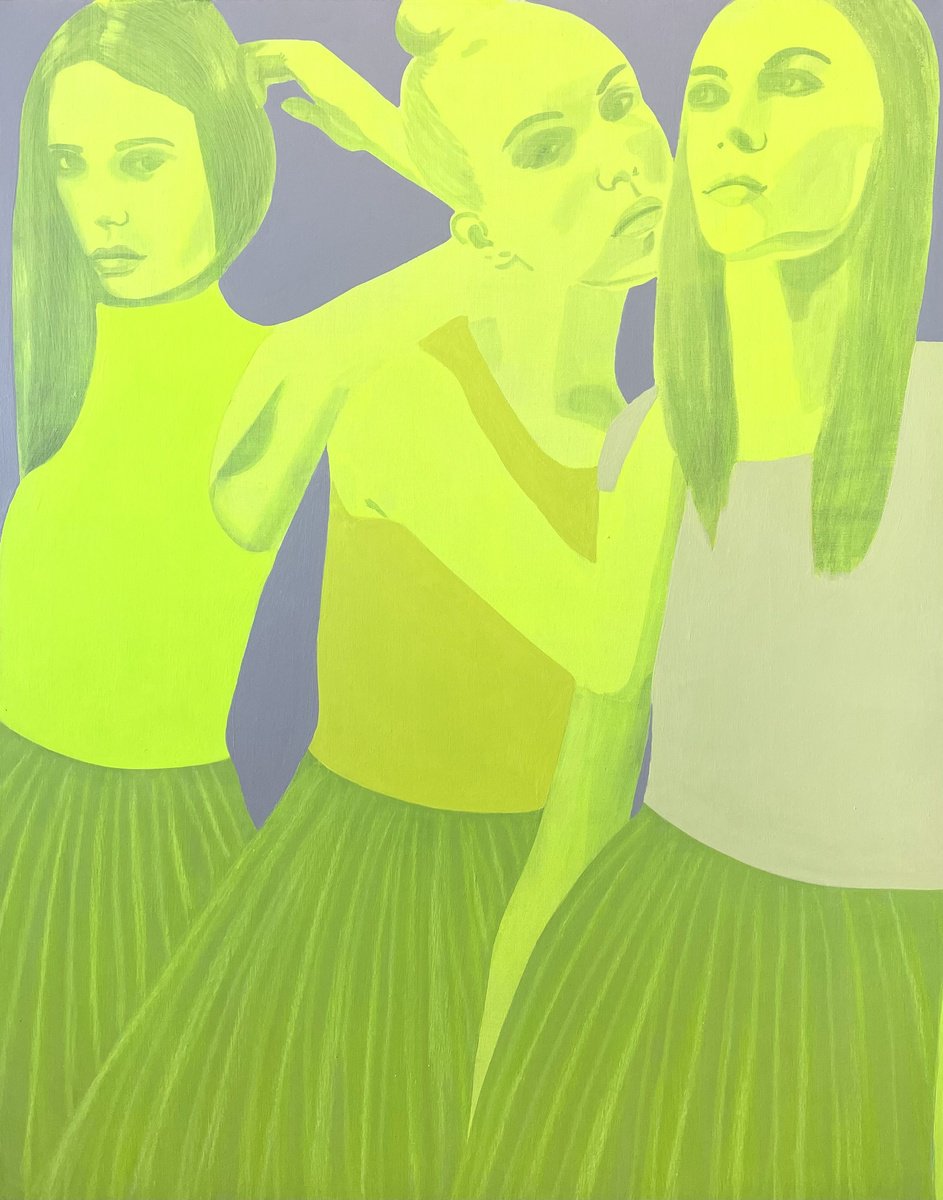 Urban And Pop Portrait Acrylic Painting By Wencke Uhl, 31 X 39", Prima Ballerina, Original Artwork