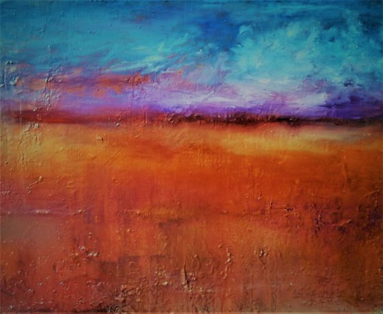 'Day's End' - Textured Impressionist Landscape