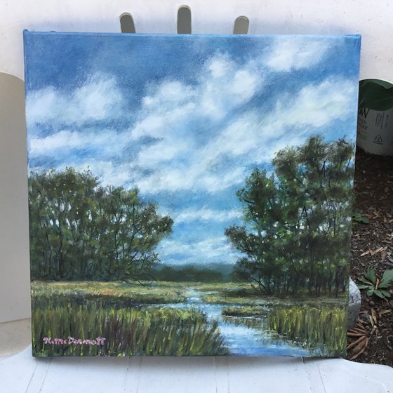 MARSH VIEW - oil 12X12 (SOLD)