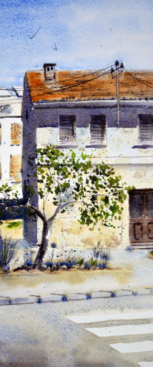 A magical place at Fažana Croatia 17x36 cm 2024 by Nenad Kojić watercolorist