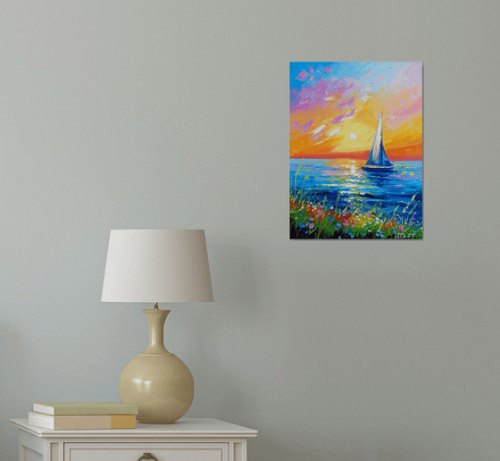 Dawn and sailboat