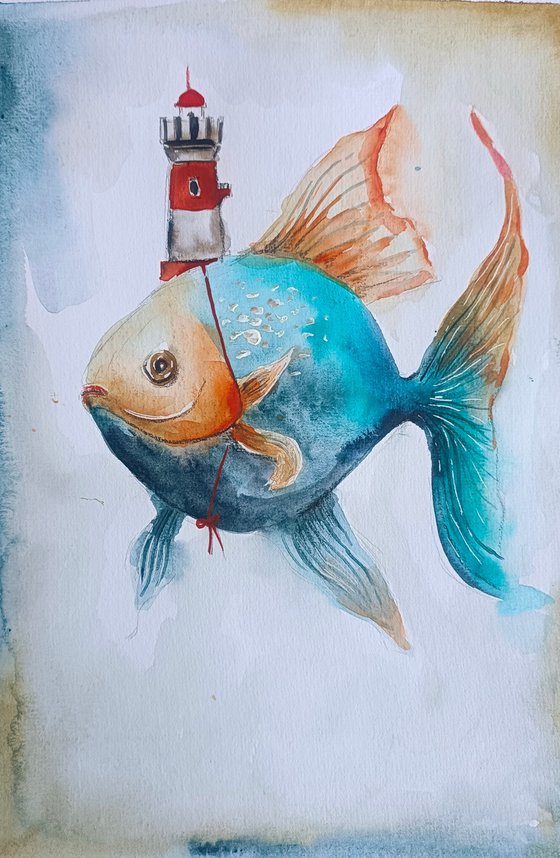 Fish and Lighthouse (small)