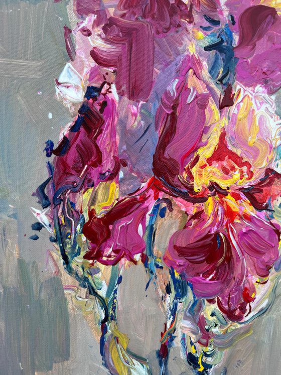 Abstract expressionist flowers