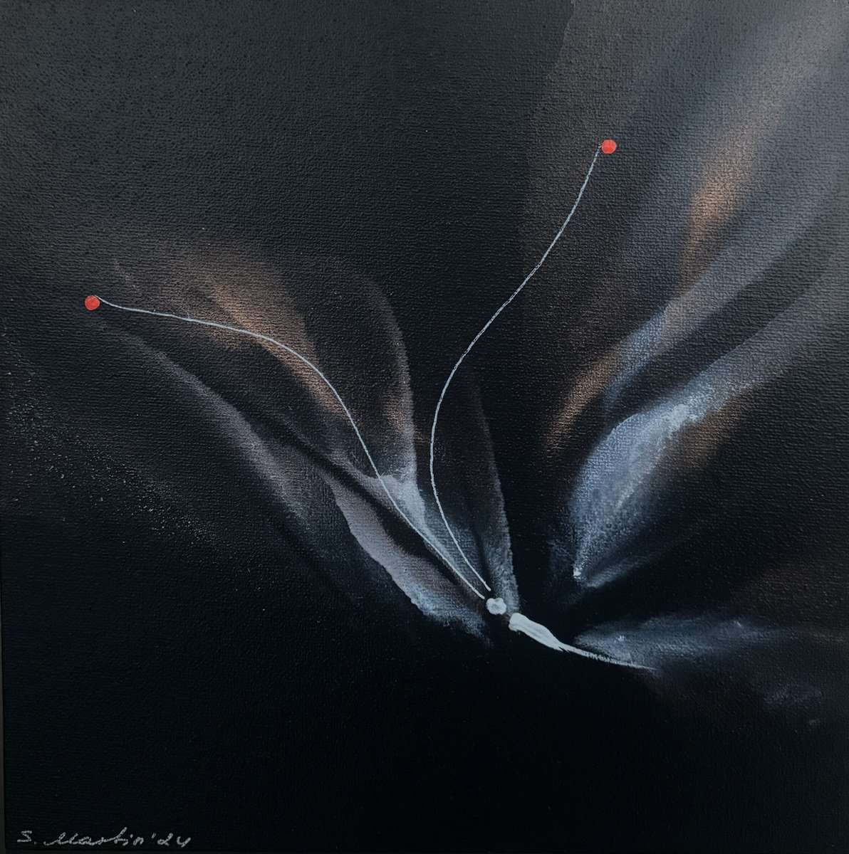 Abstract Animal Painting By Svetlana Martin, 10 X 10", Scattering Dreams-Vii, Original Artwork