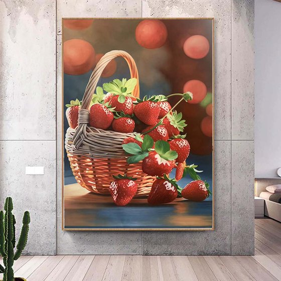 Strawberries in basket t309