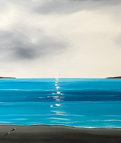 Teal Blue Sea by Aisha Haider