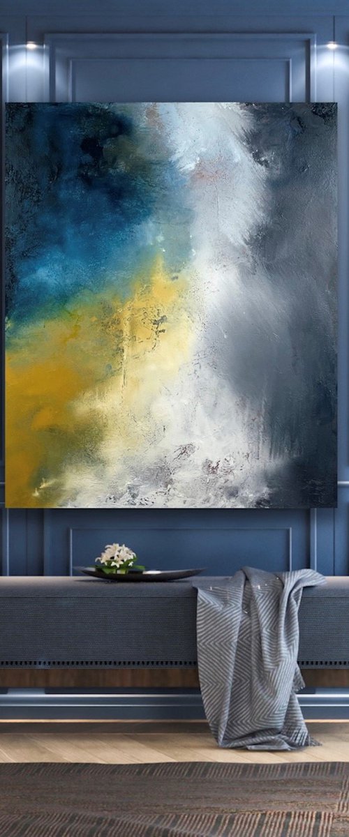 Falling - Large abstract - 100cm x 120cm by Jonesy