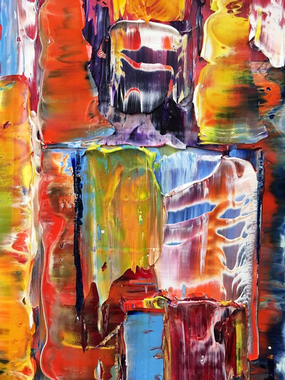 "Just Messing Around" - SPECIAL PRICE-  Original PMS Oil Painting On Canvas - 12 x 36 inches