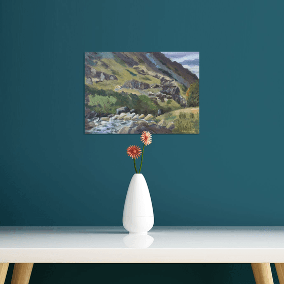 Llanberis pass, Snowdonia - oil painting