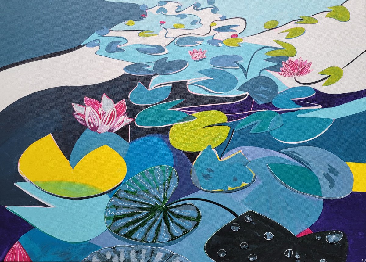 Water Lily Play by Kathrin Fl�ge