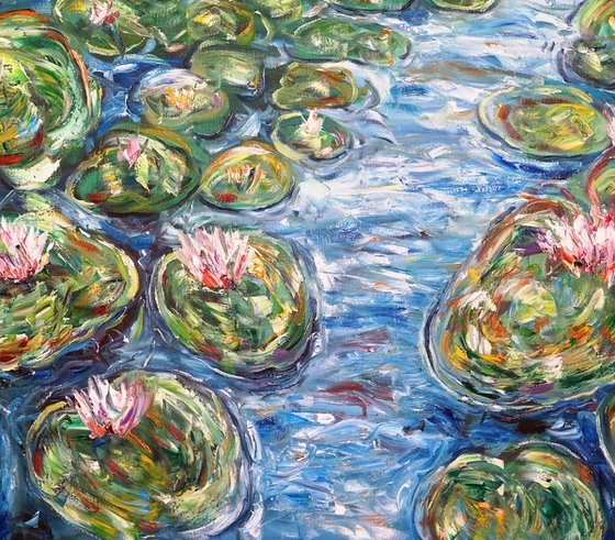 Magical Water Lilies M 1 / Oil