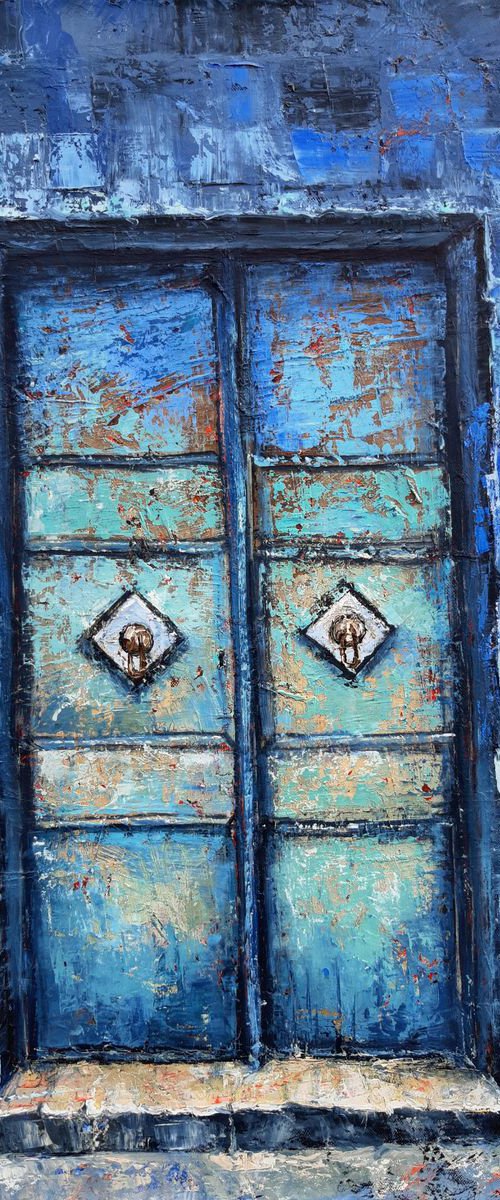 Blue House  60x80cm by Tigran Mamikonyan