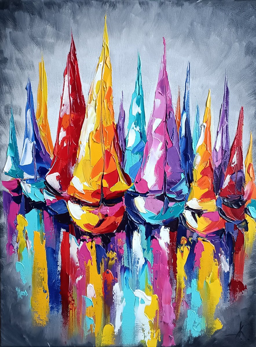 Expressive Oil Painting , Racing Spirit By Anastasia Kozorez, 12 X 16, Artwork For Sale On Artfinder