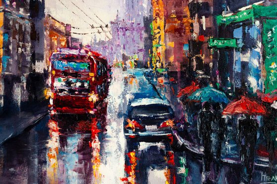 "Rainy city" cityscape