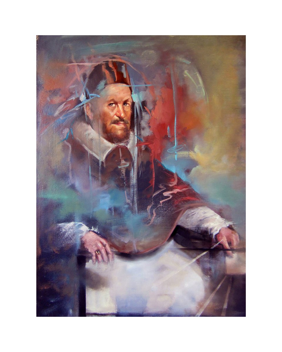 Impressionistic Portrait Oil Painting By Christopher Scardino, 28 X 40, X, Original Artwork