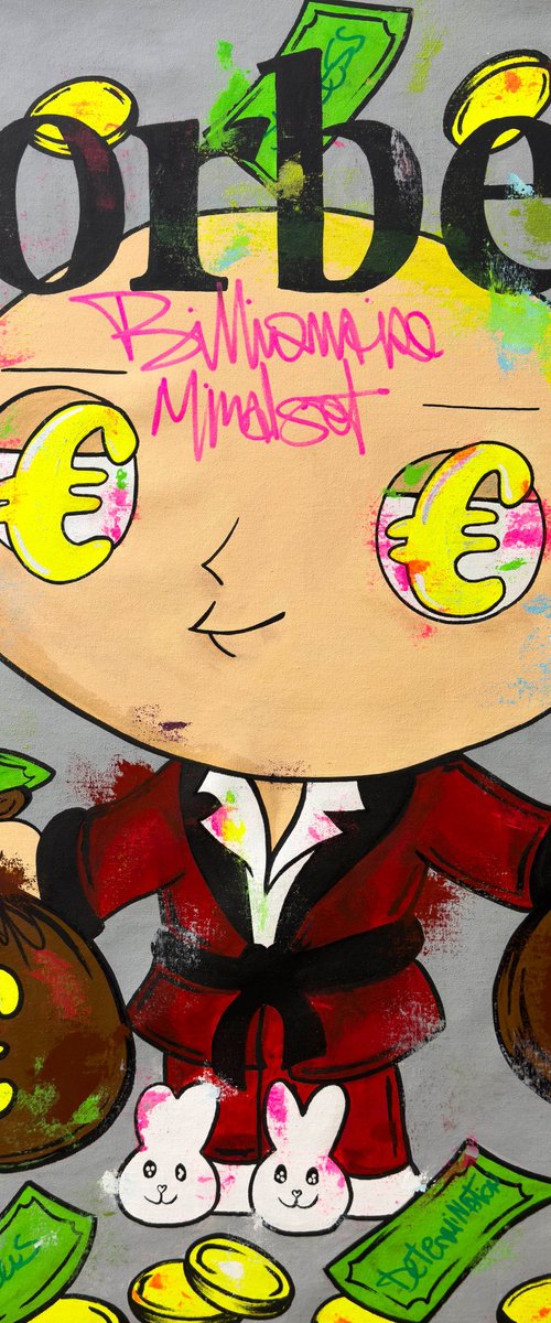 Billionaire mindset ft Stewie Griffin - Forbes magazine by Carlos Pun Art