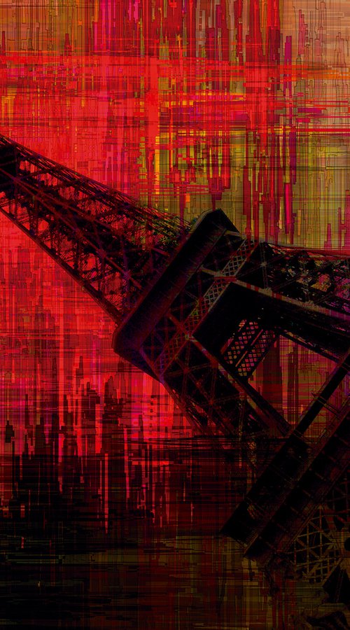 Texturas del mundo, Paris, tour Eiffel/XL large original artwork by Javier Diaz