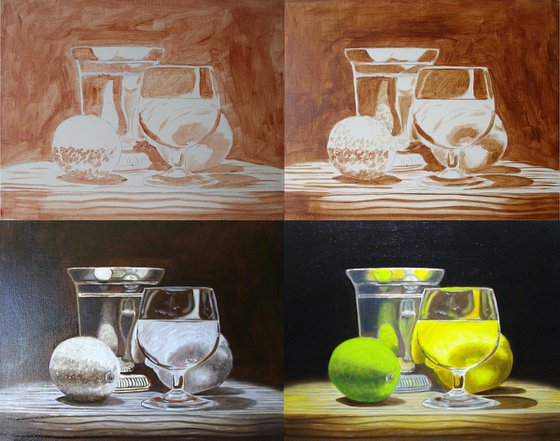 Silver lime and lemon