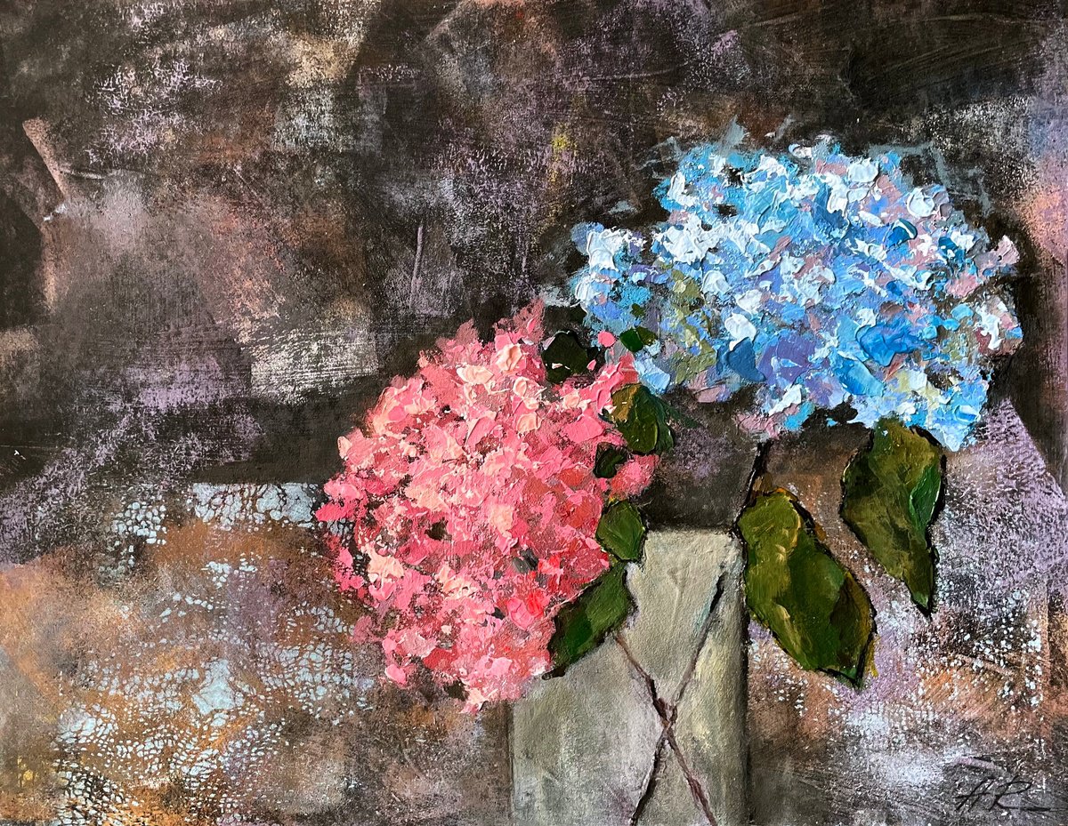 Hydrangeas Still Life by Lena Ru