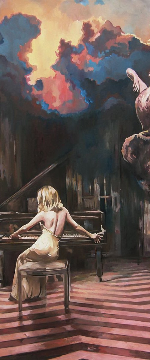 An interrupted music lesson III by Janusz  Orzechowski