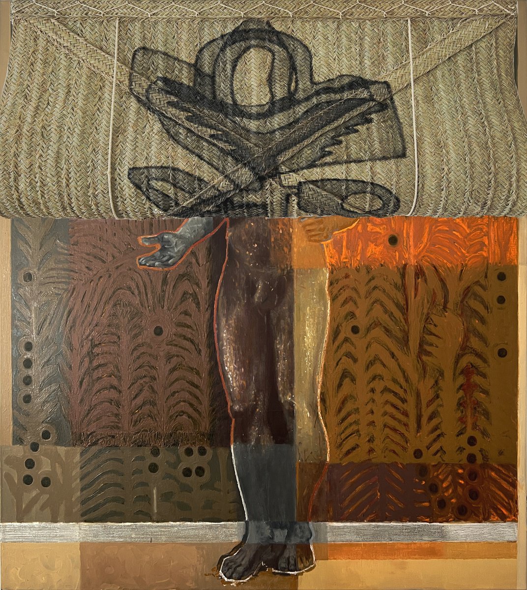 Organic Portrait Oil Painting By Mykhailo Korobkov, 71 X 79", Adaptacion, Original Artwork