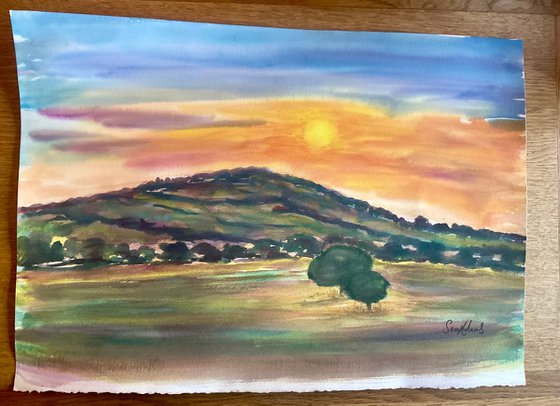 Duncliffe hill Sunset, Dorset