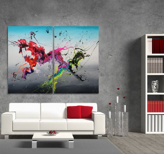Gathering Of The Queens (Spirits Of Skies 192033) (160 x 120 cm) XXXL (64 x 48 inches) Diptych