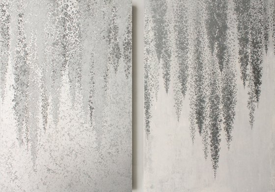 "Silver Wisteria" Wisteria abstract wall art