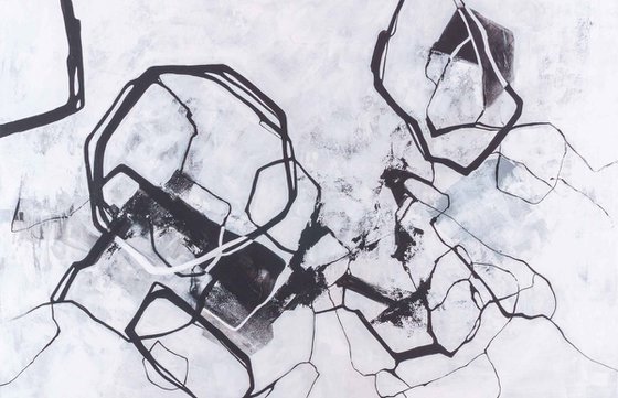 "Black and white" Black white abstract art